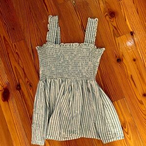 Aqua striped top